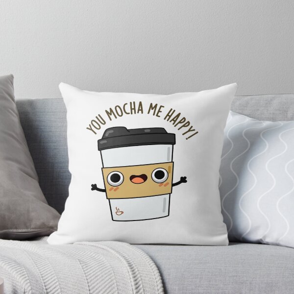 Item preview, You Mocha Me Happy Funny Coffee Puns  designed and sold by punnybone.