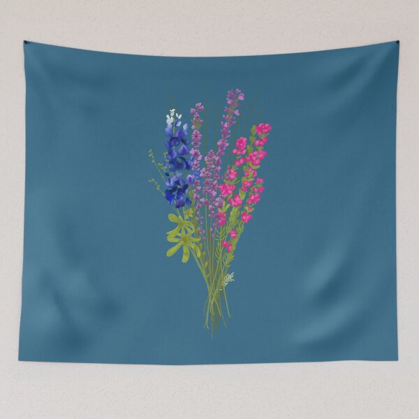 Item preview, subtle bi pride flowers designed and sold by HetorHolon.