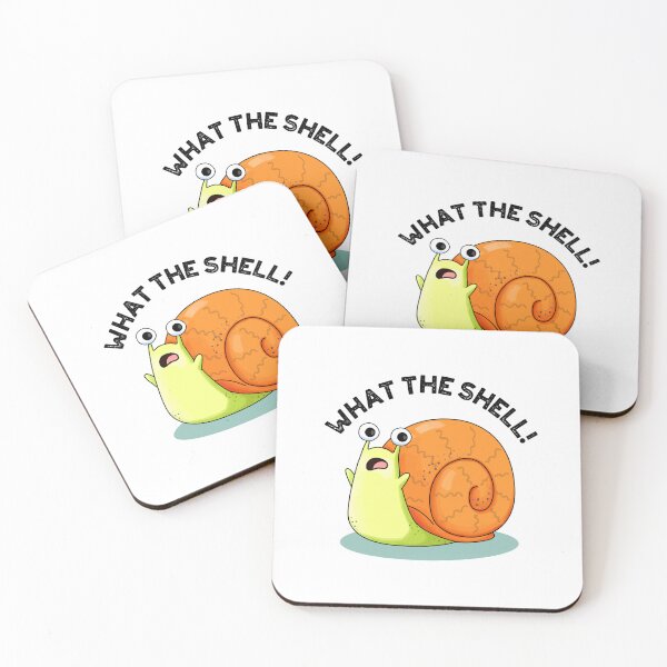 Item preview, What The Shell Funny Snail Puns  designed and sold by punnybone.