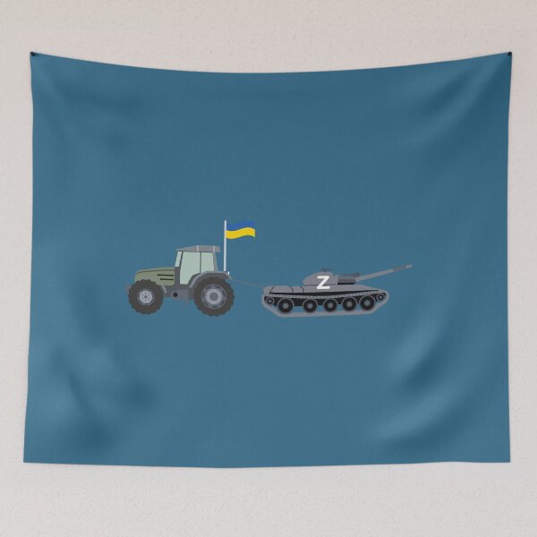 Item preview, Ukrainian Farmer Towing Russian Tank Funny  designed and sold by HetorHolon.