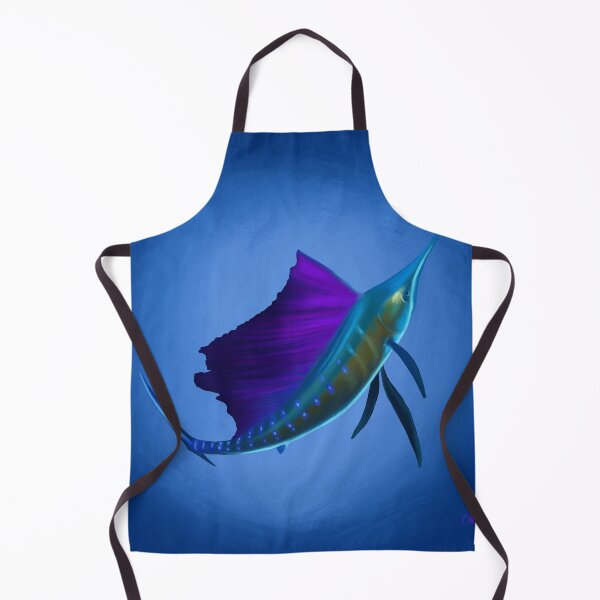 Item preview, Sailfish painting, with hues of blues, purples and greens. Great gift for a fishing lover. designed and sold by PlumpPlumStudio.
