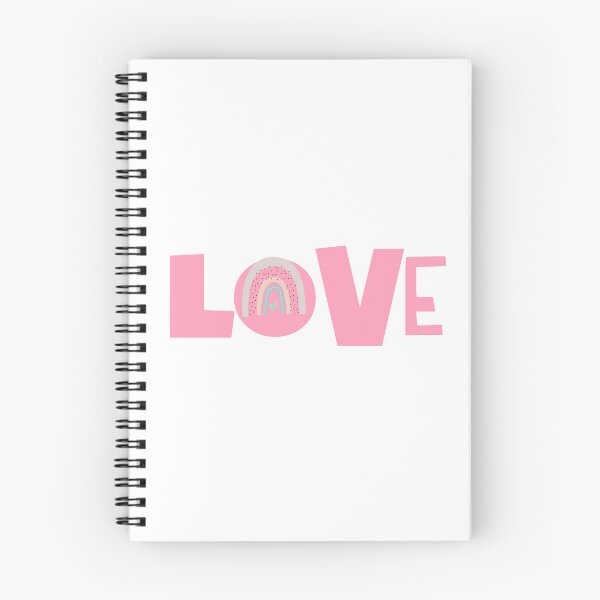 Item preview, love typography pink rainbow boho design designed and sold by happyandbubbly.
