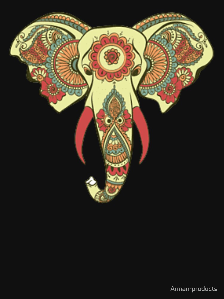 Symmetrical Decor, Multicolor Symmetrical Decor Tattoo, Symmetrical, Elephant   by Arman-products