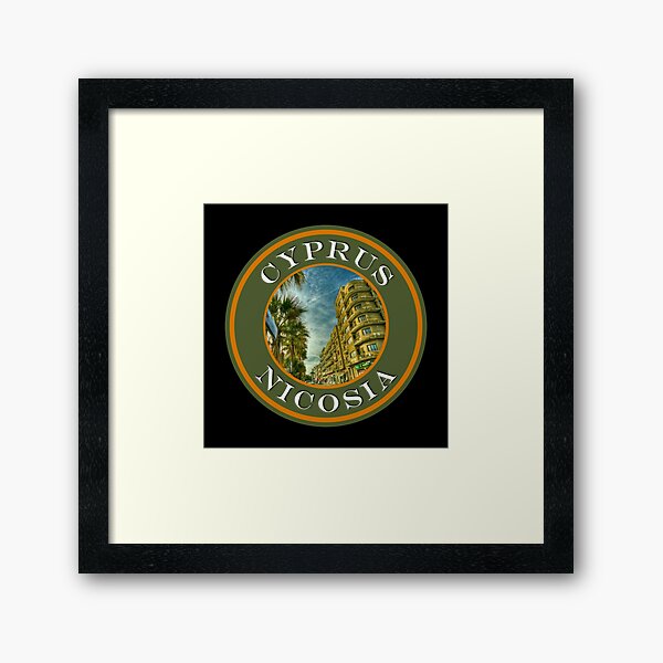 Cyprus Nicosia Palm Street - Passport Stamps Collection Framed Art Print