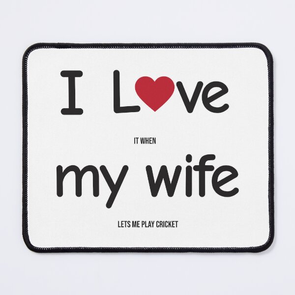 Item preview, Funny Indian Pakistani Wife Husband Quote Cricket Joke designed and sold by alltheprints.