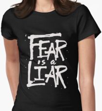 Fear is a Liar - Inspirational Christian Women's Fitted T-Shirt