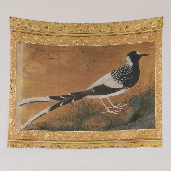Item preview, "Spotted Forktail", Folio from the Shah Jahan Album Painting by Abu'l Hasan designed and sold by Vintage Designs +.