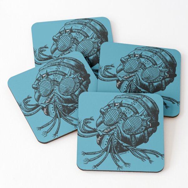 Item preview, Steampunk Ostracod (crustacean) line art designed and sold by Bridget Vincent.