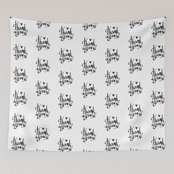 Item preview, Thank you hand drawn lettering design designed and sold by Halcart.