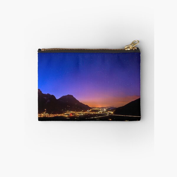 Item preview, Night road traffic view after sunset in mountains, nightscene, Switzerland designed and sold by Alexander Sorokopud.