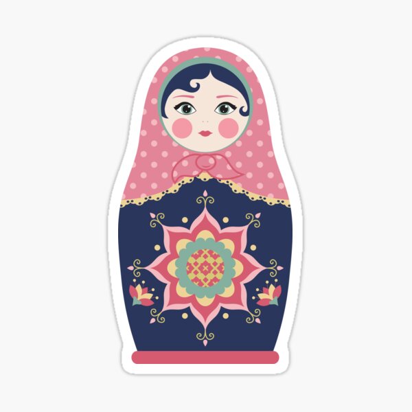 Item preview, Russian Doll Pink and Blue designed and sold by StudioShine.