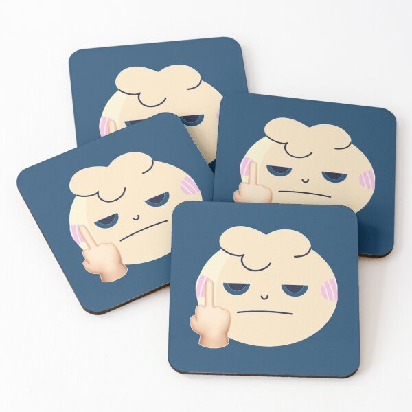 Artikelvorschau, BeigeHellrosa Fick dich Emoji entworfen und verkauft von BellaArtCrafts.