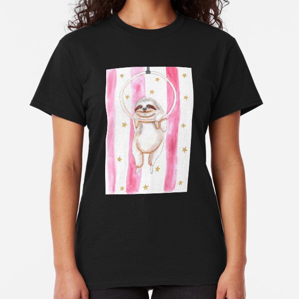Circus Sloth Watercolor Classic T-Shirt