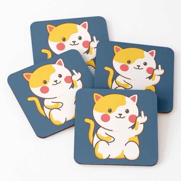 Artikelvorschau, süße Katze verpiss dich Emoji Kawaii entworfen und verkauft von BellaArtCrafts.