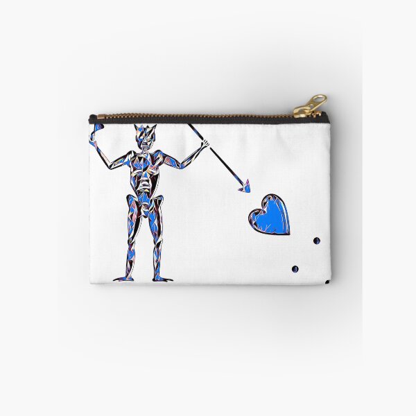 Item preview, Blackbeard's Pirate Flag Black Blue and White Fractured Skeleton and Heart  designed and sold by TeachUrb.