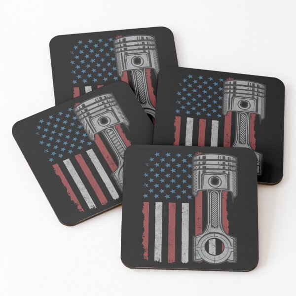 Item preview, Piston American Flag Car Enthusiast US Mechanic Gift  designed and sold by alenaz.