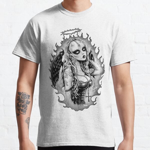 Psycho Tattoed Angel Classic T-Shirt