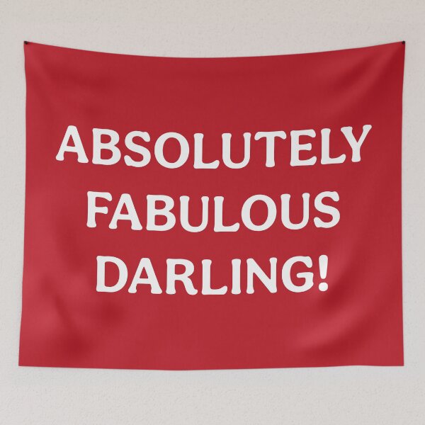 Item preview, Absolutely Fabulous Darling (White Red) designed and sold by ToluaPrints.