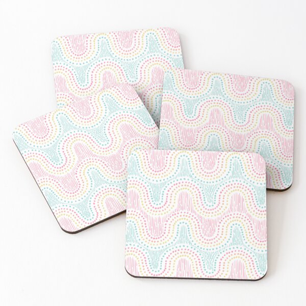 Item preview, Line Doodle wave. Rainbow dot. Thin seamless pattern. Vector illustration for cloth, paper, wrapping, fabric designed and sold by Olgus.