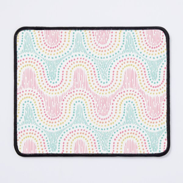 Item preview, Line Doodle wave. Rainbow dot. Thin seamless pattern. Vector illustration for cloth, paper, wrapping, fabric designed and sold by Olgus.