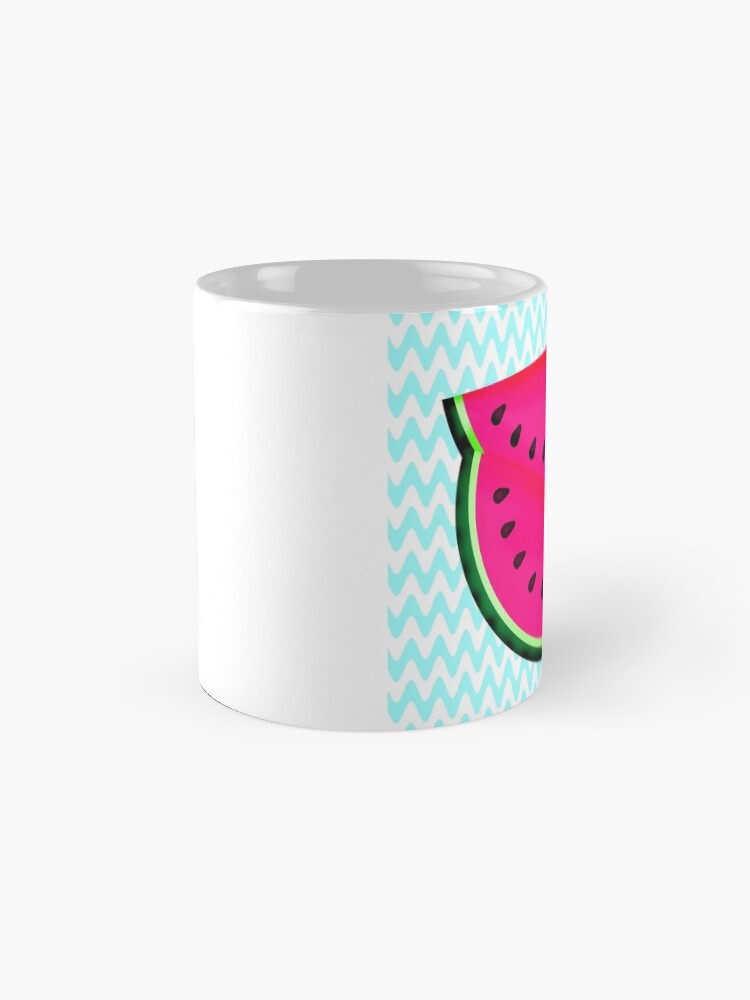 Alternate view of Watermelon Teal Chevron Mug