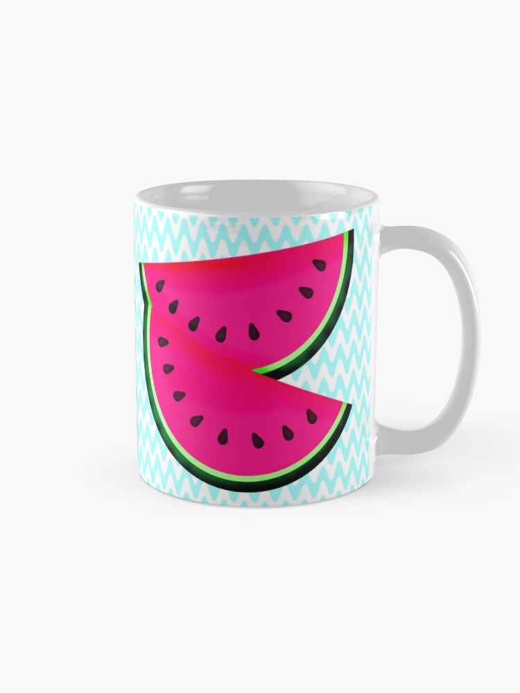 Alternate view of Watermelon Teal Chevron Mug
