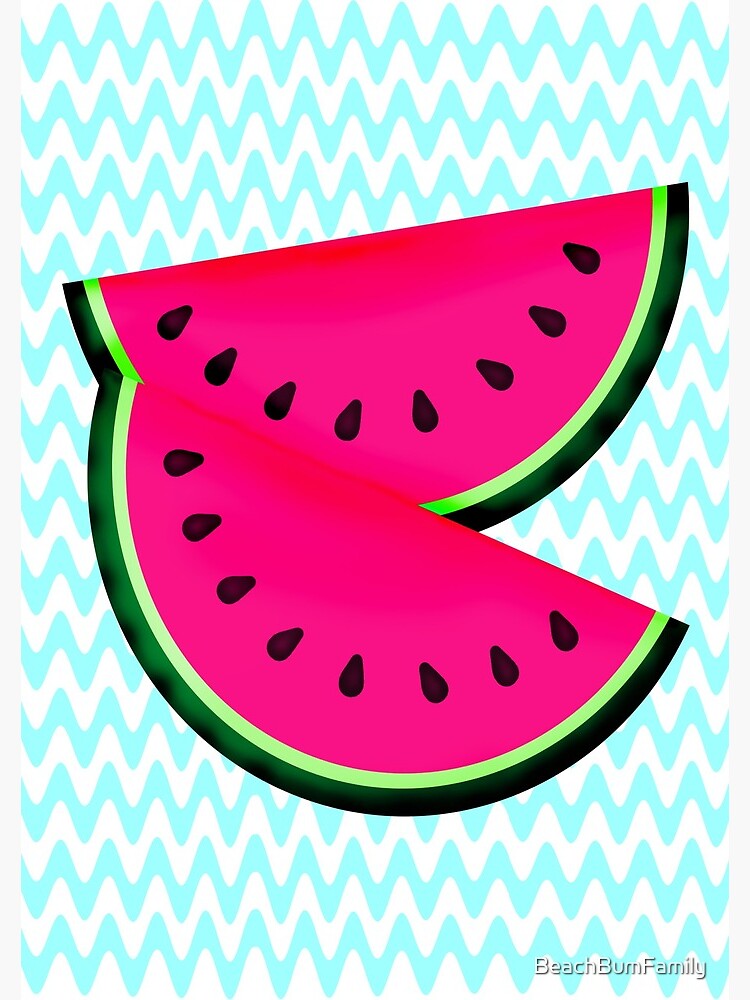 Watermelon Teal Chevron by BeachBumFamily