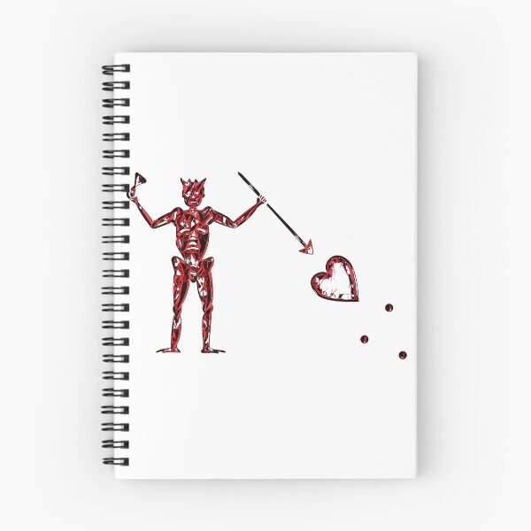 Item preview, Blackbeard's Pirate Flag Red Black and White Fractured Skeleton and Broken Heart  designed and sold by TeachUrb.