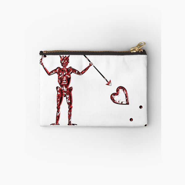 Item preview, Blackbeard's Pirate Flag Red Black and White Fractured Skeleton and Broken Heart  designed and sold by TeachUrb.