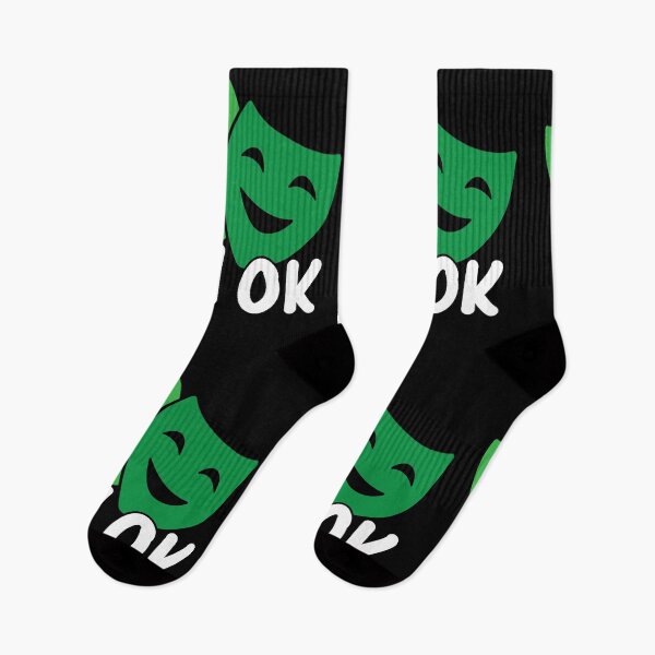 Item preview, I'm Ok Mental Health Matters Happy Sad Mask designed and sold by GravitiTees.