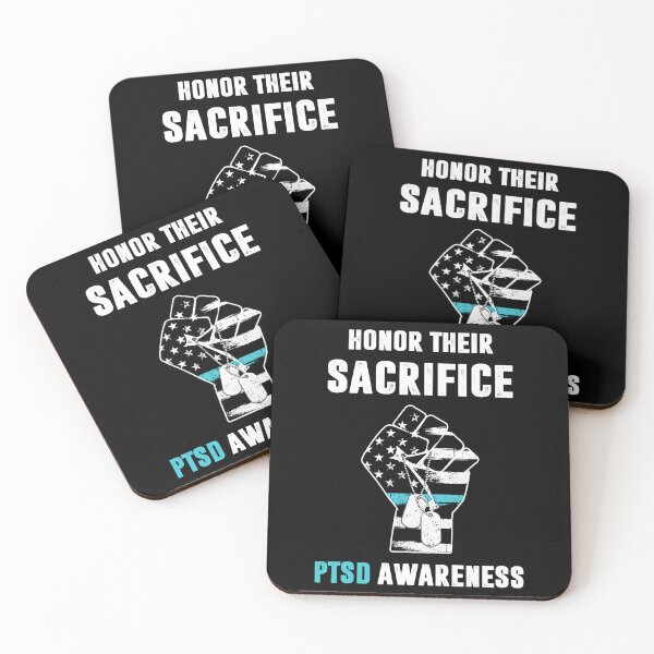 Item preview, Best Honor Sacrifice PTSD Awareness Fist American Flag Ribbon Memorial designed and sold by adsmod.