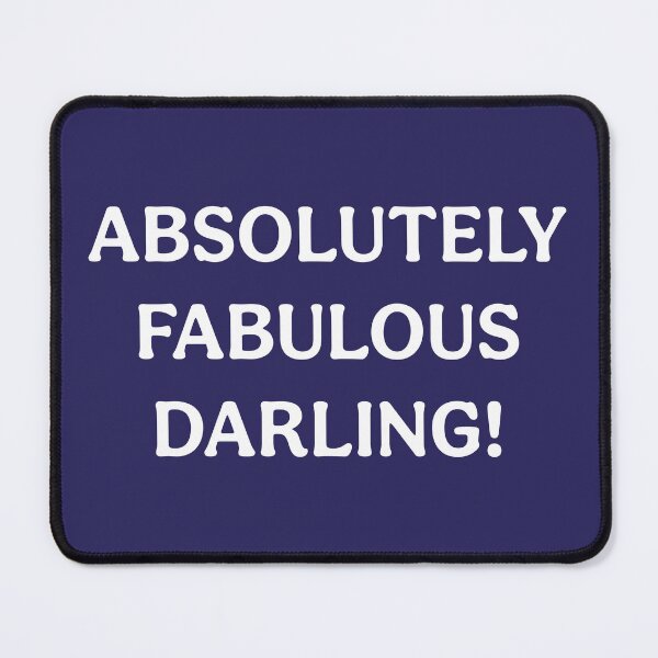 Item preview, Absolutely Fabulous Darling (White Navy Blue) designed and sold by ToluaPrints.