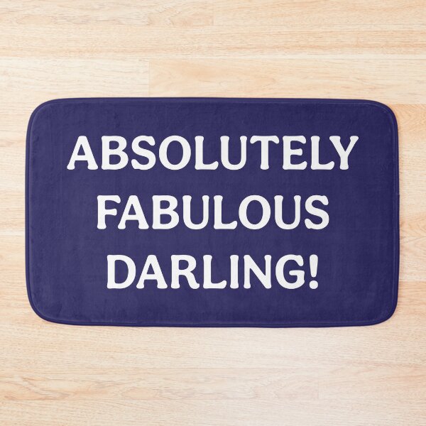 Item preview, Absolutely Fabulous Darling (White Navy Blue) designed and sold by ToluaPrints.