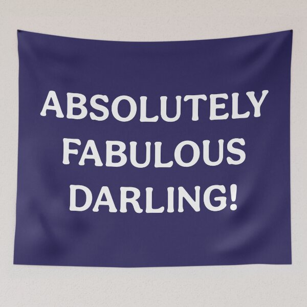 Item preview, Absolutely Fabulous Darling (White Navy Blue) designed and sold by ToluaPrints.
