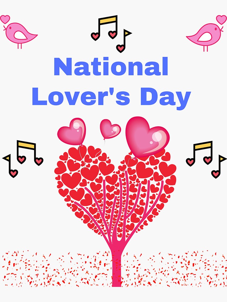 "National lovers day love design" Sticker by SREE24 Redbubble