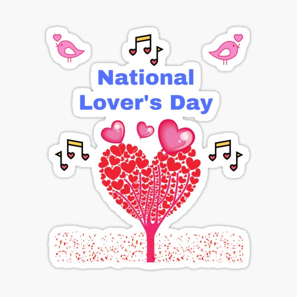 "National lovers day love design" Sticker by SREE24 Redbubble