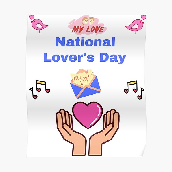 "National lovers day love design" Poster for Sale by SREE24 Redbubble