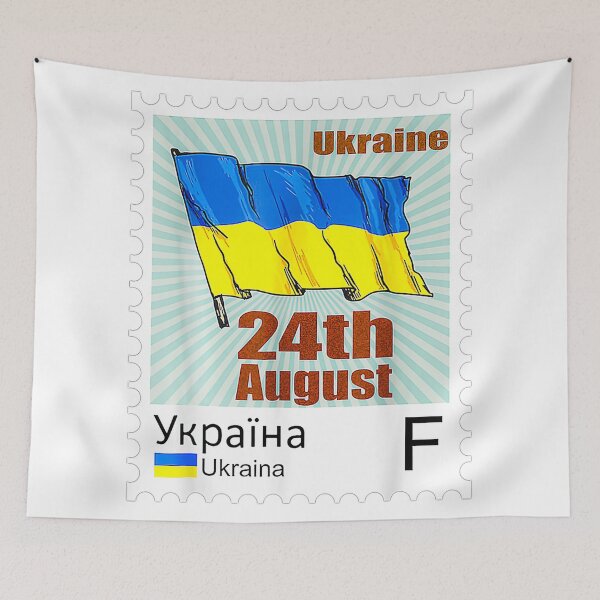 Item preview, Vintage Ukraine Postage Stamp Flag Pride Mother's Day designed and sold by KippyMcCall.