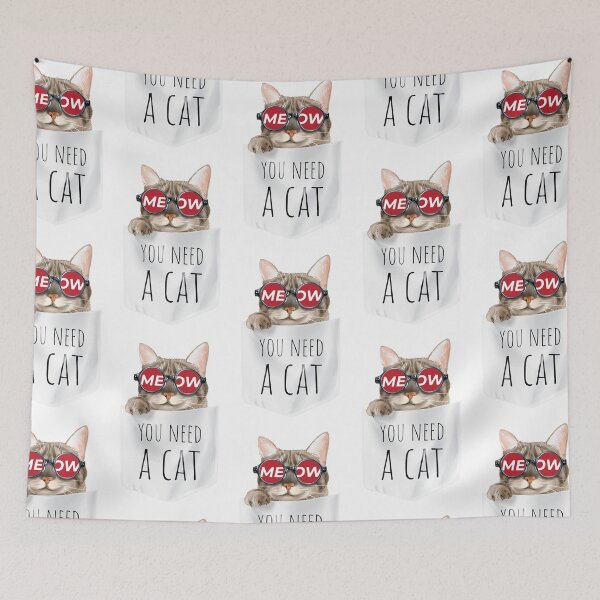 Item preview, MEOW You Need A Cat - Funny Cats designed and sold by V0L0S.