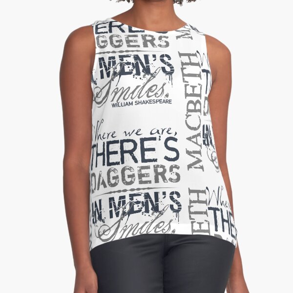 Shakespeare's Macbeth Daggers Quote Sleeveless Top