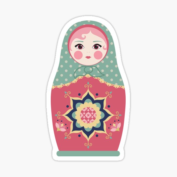 Item preview, Russian Doll Pink and Green designed and sold by StudioShine.