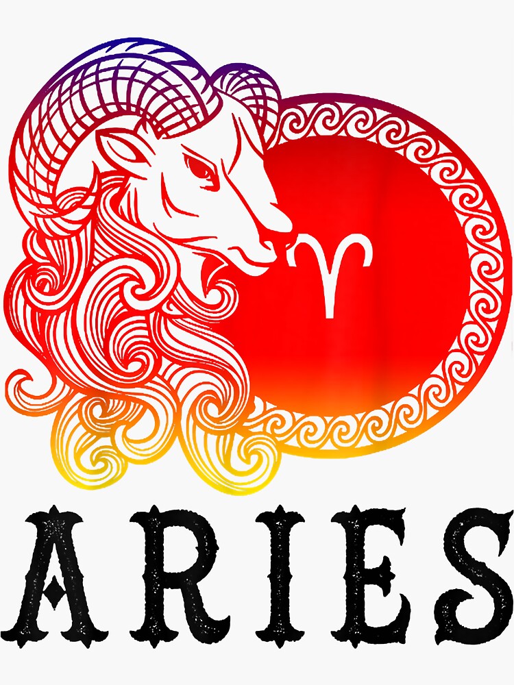 Aries Zodiac Sign Aries Ram Zodiac Sign T Shirt Sticker For Sale By Juarezcantu Redbubble 4782