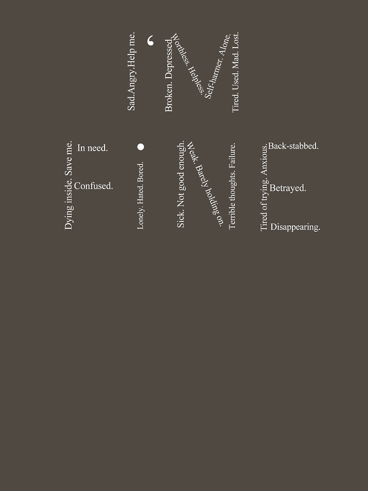 Thumbnail 7 of 7, Essential T-Shirt, I'm Fine designed and sold by AnxietySpace.