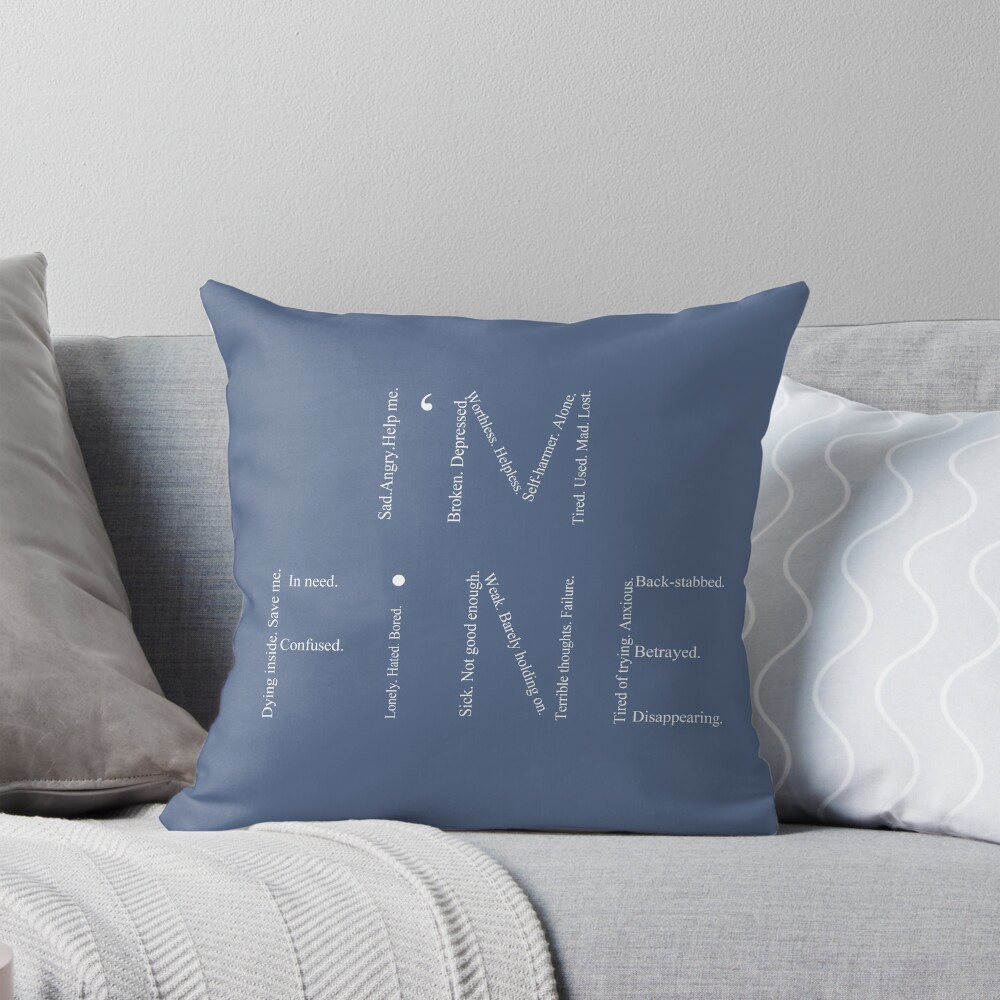 Item preview, Throw Pillow designed and sold by AnxietySpace.