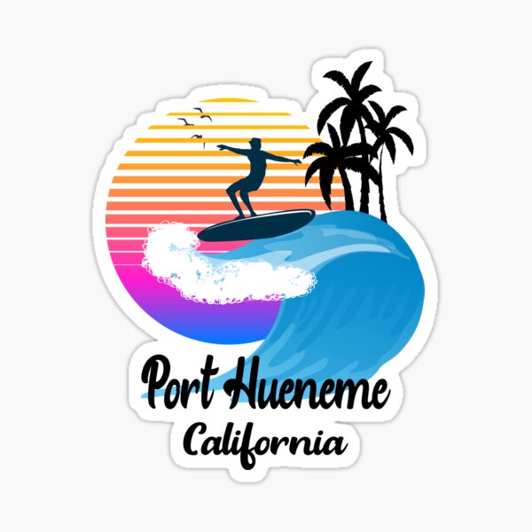 Item preview, Port Hueneme California Seaside Retro Sunset designed and sold by mountainadora.