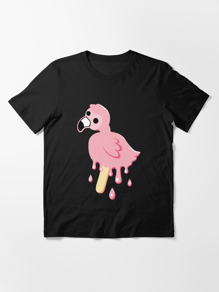 Flamingo Merch Mrflimflam Albert Melting Pop Bird Popsicle Essential T-Shirt - Technical View