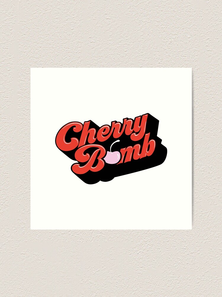 "Cherry Bomb aesthetic sticker Groovy stickers Retro stickers Pop
