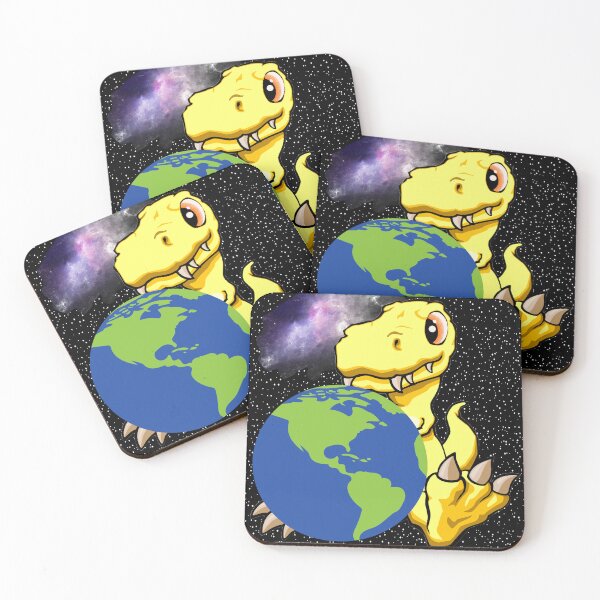 Item preview, Earth day, Yellow T-rex Dinosaur holding Mother Earth #1 designed and sold by Hypnotees.
