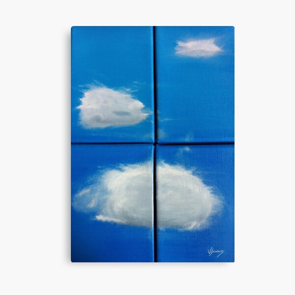 Clouds & Windows (Oils - quadriptych 30 x 20cm) Canvas Print