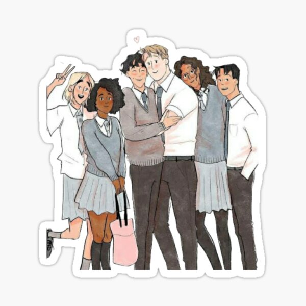 Heartstopper Osemanverse -Alice,Nick, Charlie and friends Sticker